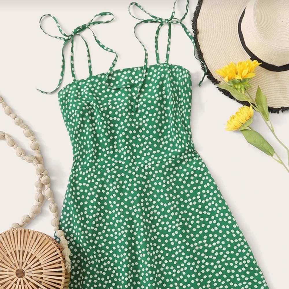 Green Floral Summer Dress